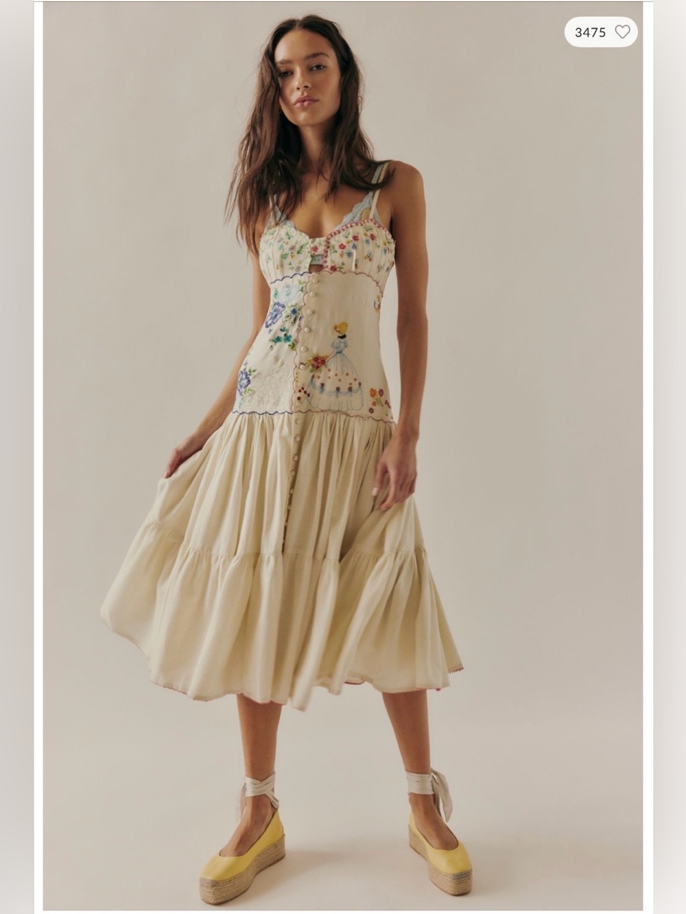 Rare Free People Bali Forget Me Not Midi Dress